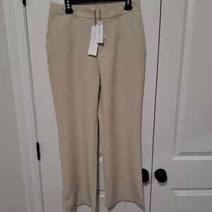 Gemma + Jane Womens Cropped Flare Pants, Beige, Medium, New w/Tag